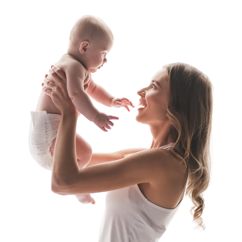 mom and baby